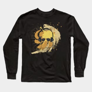 Dj Illustration with splatters Long Sleeve T-Shirt